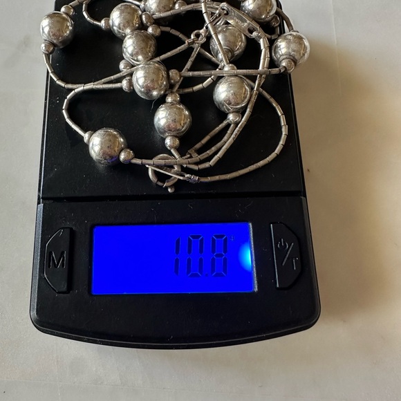 Sterling Silver  Bead Necklace & Bracelet Set - Picture 8 of 8